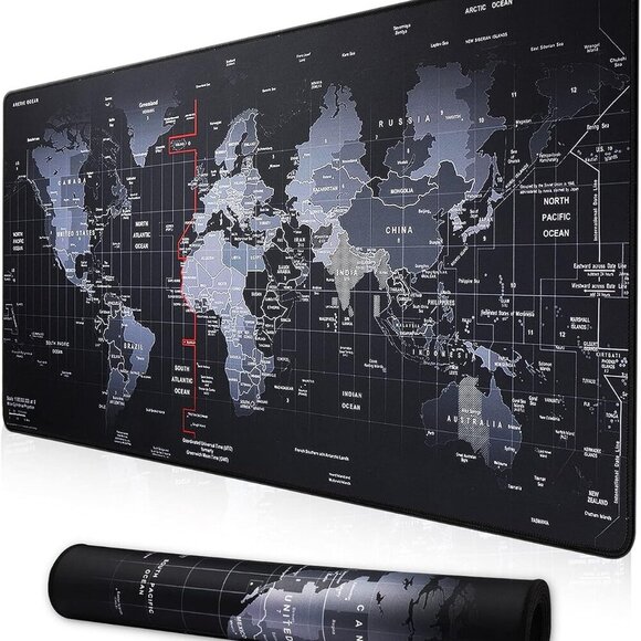 XXL Professional Large Mouse Pad & Computer Game Mouse Mat 35.4x15.7x0.1IN, Map - Picture 1 of 6
